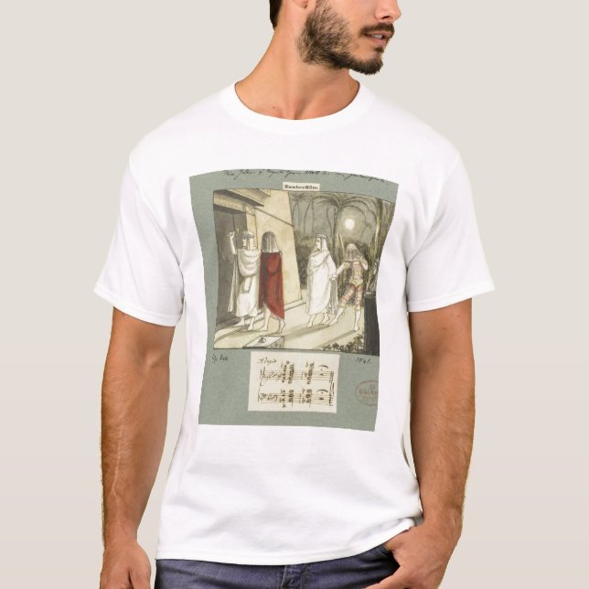 Camiseta Ilustracion para "la flauta mágica" de Mozart, (Anverso)