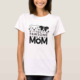Camiseta Ilustracion Pawsome Mom Perg Lover