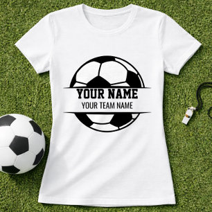 Camiseta Ilustración personalizada de balón con nombre de j