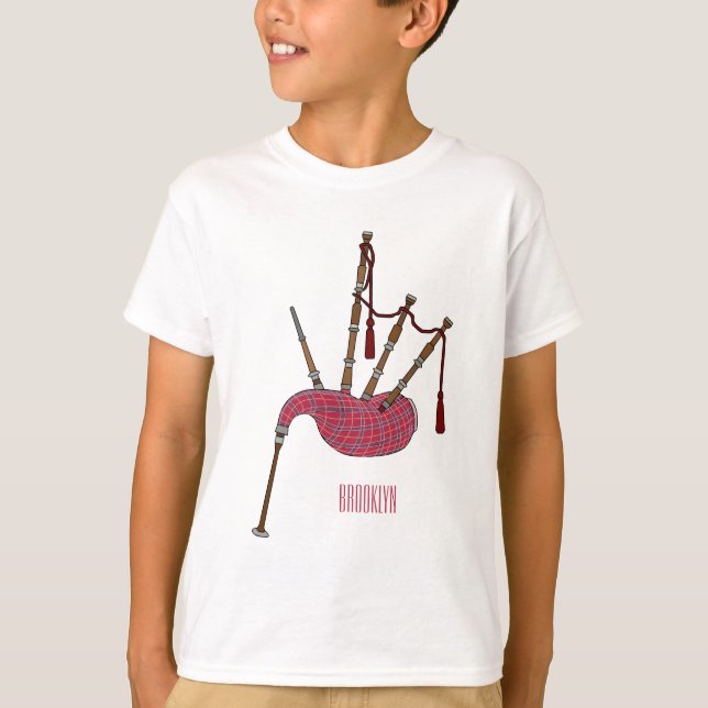 Camiseta Ilustracion personalizado Bagpipes (Anverso)