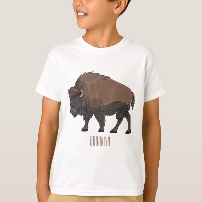 Camiseta Ilustracion personalizado Bison (Anverso)
