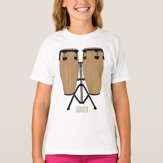 Camiseta Ilustracion personalizado Bongo drum (Anverso)