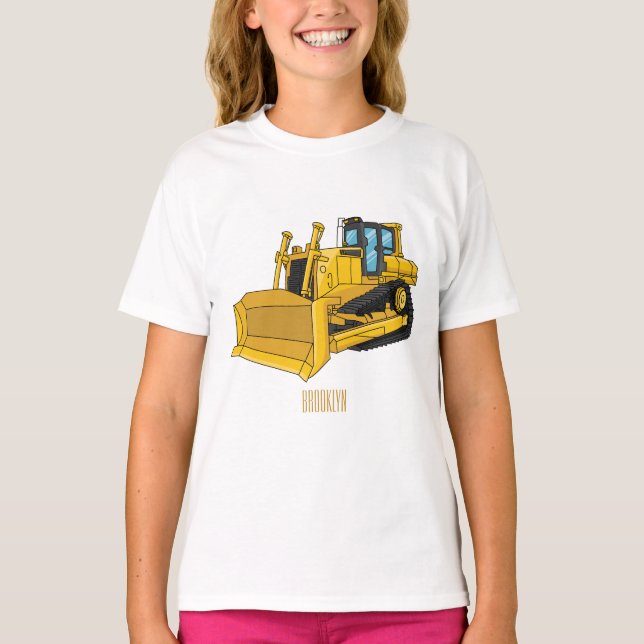 Camiseta Ilustracion personalizado Bulldozer (Anverso)
