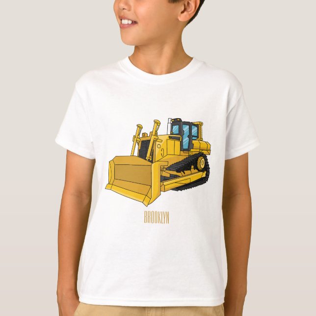Camiseta Ilustracion personalizado Bulldozer (Anverso)