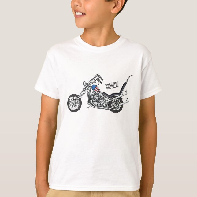 Camiseta Ilustracion personalizado Chopper Motorcycle 1950 (Anverso)