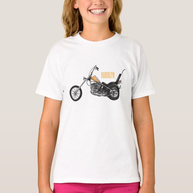 Camiseta Ilustracion personalizado Chopper Motorcycle 1950 (Anverso)
