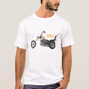 Camiseta Ilustracion personalizado Chopper Motorcycle 1950