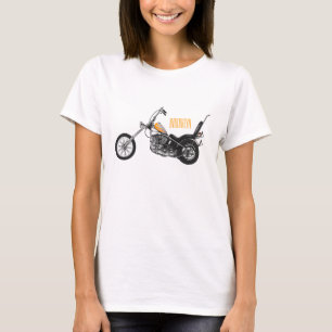 Camiseta Ilustracion personalizado Chopper Motorcycle 1950