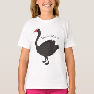 Camiseta Ilustracion personalizado cisne negro