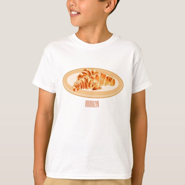 Camiseta Ilustracion personalizado croissant (Anverso)