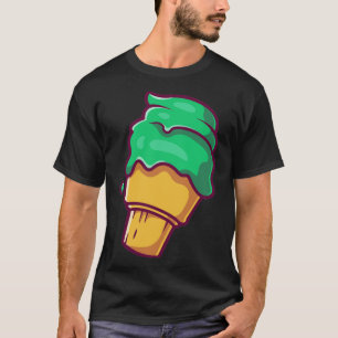 Camiseta Ilustracion Personalizado Cute Ice Cream Matcha
