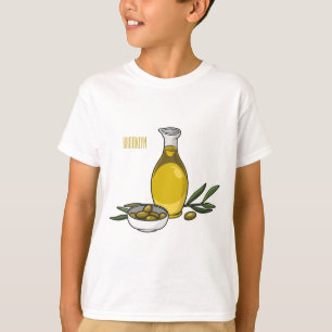 Camiseta Ilustracion personalizado de aceite de oliva
