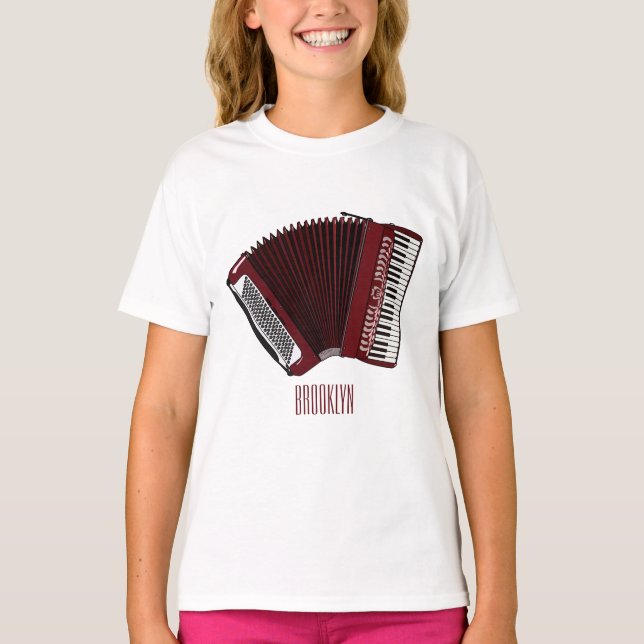 Camiseta Ilustracion personalizado de acordeón (Anverso)