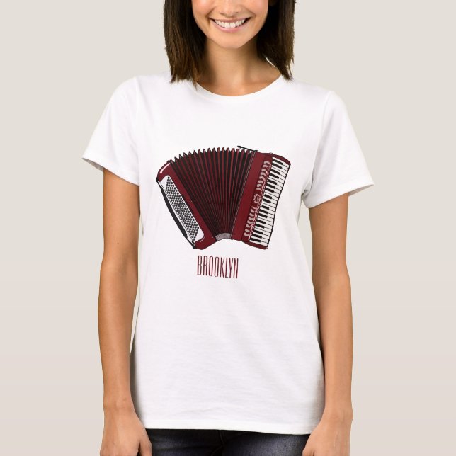 Camiseta Ilustracion personalizado de acordeón (Anverso)