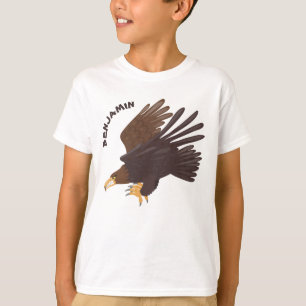 Camiseta Ilustracion personalizado de águila dorada diverti