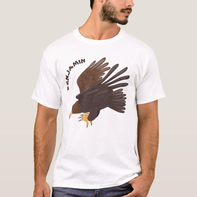 Camiseta Ilustracion personalizado de águila dorada diverti (Anverso)