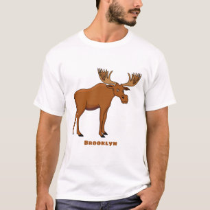 Camiseta Ilustracion personalizado de alce gracioso