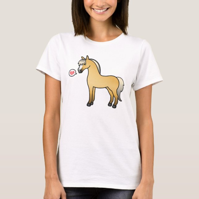 Camiseta Ilustracion Personalizado de amor a caballo de fio (Anverso)