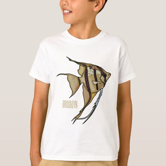 Camiseta Ilustracion personalizado de Angelfish (Anverso)