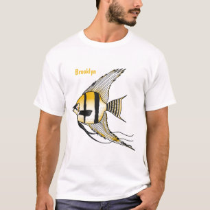 Camiseta Ilustracion personalizado de angelotes a rayas