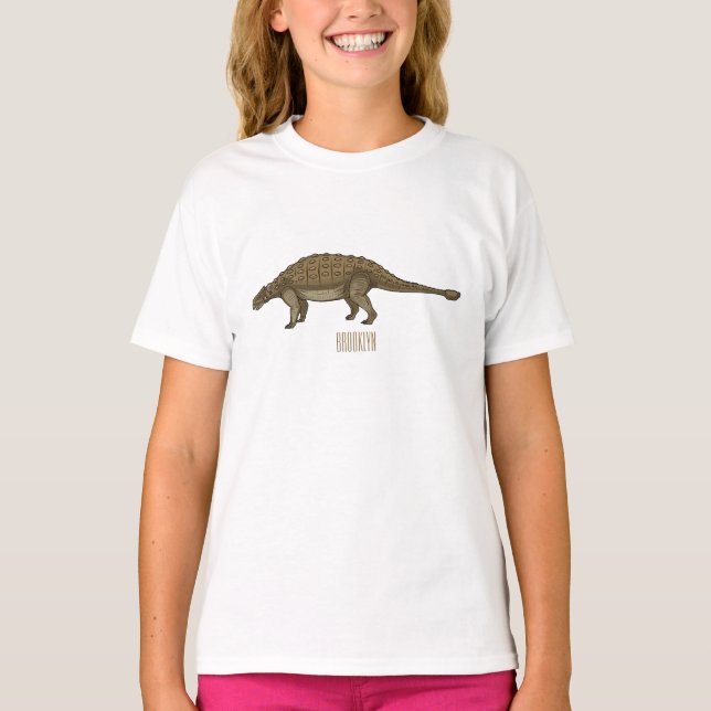 Camiseta Ilustracion personalizado de Ankylosaurus (Anverso)
