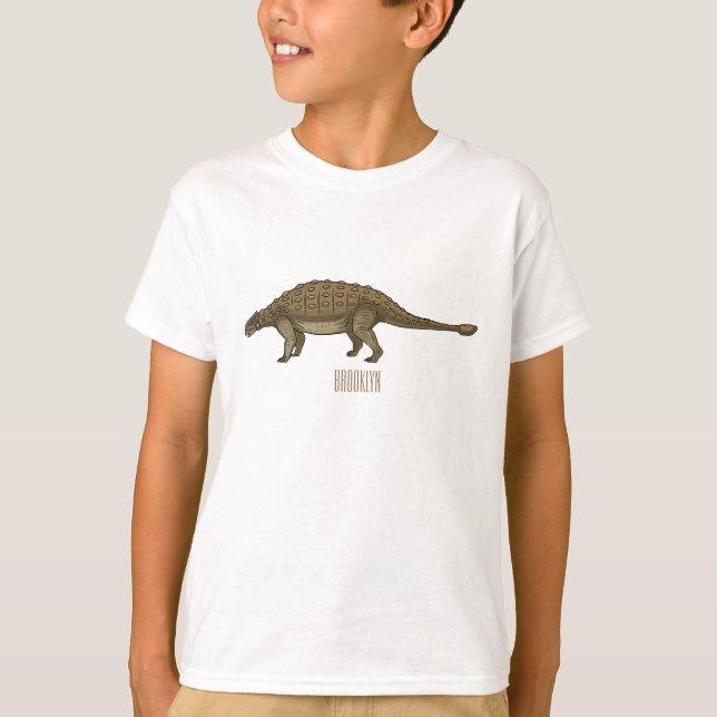 Camiseta Ilustracion personalizado de Ankylosaurus (Anverso)