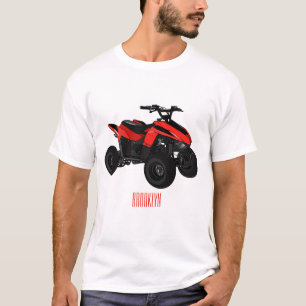 Camiseta Ilustracion personalizado de atv de cuatro bicicle