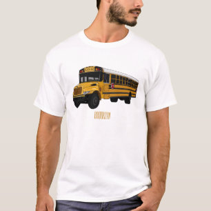 Camiseta Ilustracion personalizado de autobús escolar