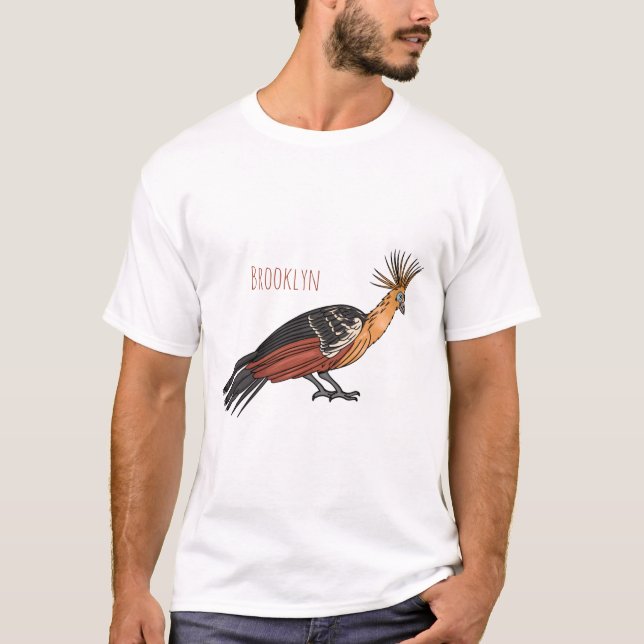 Camiseta Ilustracion personalizado de aves de Hoatzin (Anverso)