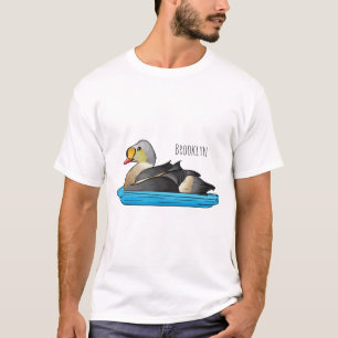 Camiseta Ilustracion personalizado de aves King eider