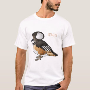 Camiseta Ilustracion personalizado de aves merganser con ca