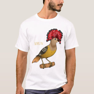 Camiseta Ilustracion personalizado de aves Royal flycatcher