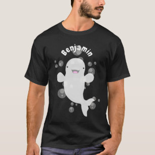 Camiseta Ilustracion personalizado de ballenas de la beluga