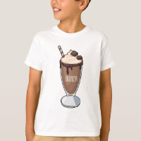 Ilustracion personalizado de batido de chocolate