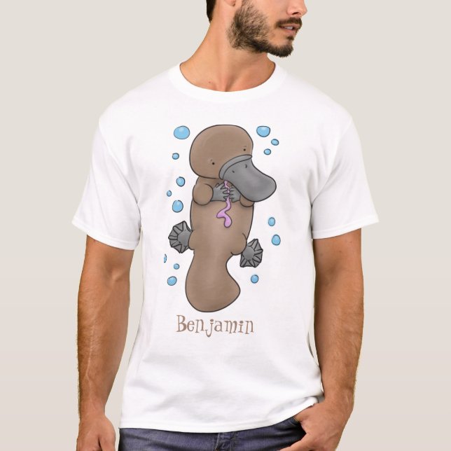 Camiseta Ilustracion personalizado de bebé de plaquypus fel (Anverso)