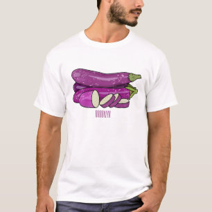 Camiseta Ilustracion personalizado de berenjenas