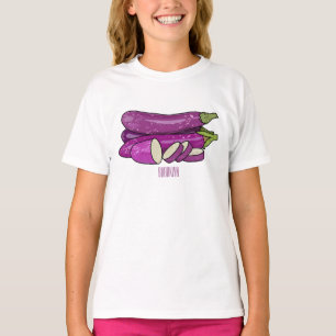 Camiseta Ilustracion personalizado de berenjenas