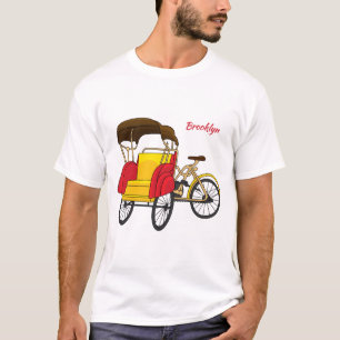 Camiseta Ilustracion personalizado de bicitaxi