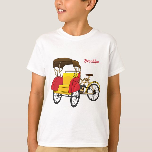 Camiseta Ilustracion personalizado de bicitaxi (Anverso)