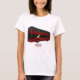 Camiseta Ilustracion personalizado de bus de dos pisos
