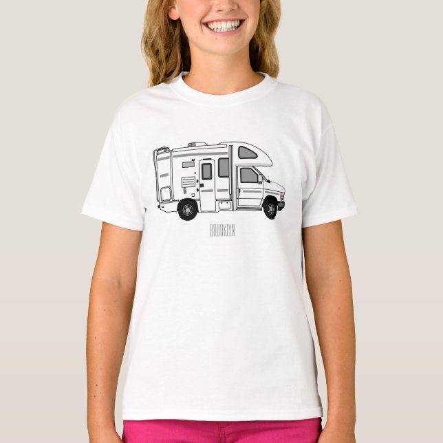 Camiseta Ilustracion personalizado de Campervan (Anverso)