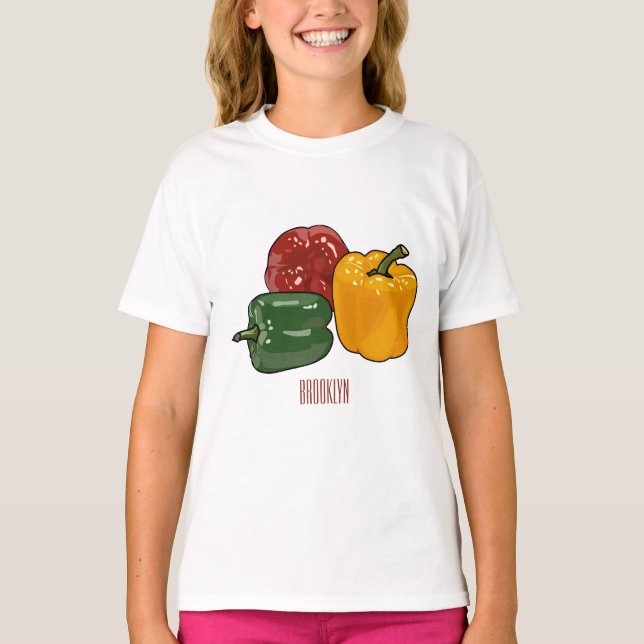 Camiseta Ilustracion personalizado de Capsicum (Anverso)