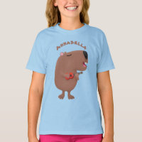 Ilustracion personalizado de capybara ukulele cant