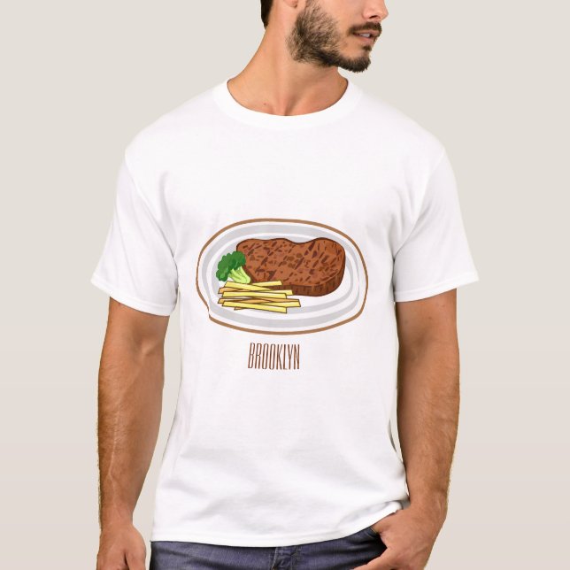 Camiseta Ilustracion personalizado de carne (Anverso)