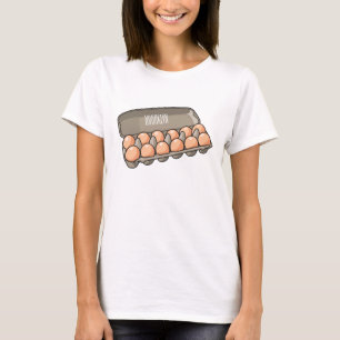 Camiseta Ilustracion personalizado de cartón de huevo