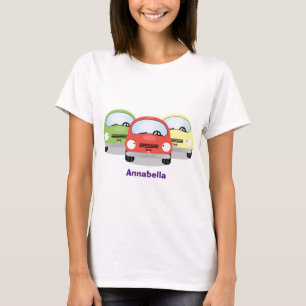 Camiseta Ilustracion personalizado de coches Cute kawaii