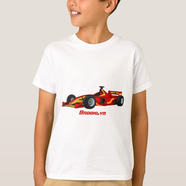 Camiseta Ilustracion personalizado de coches de carreras de (Anverso)