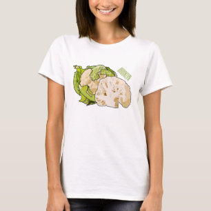 Camiseta Ilustracion personalizado de coliflor