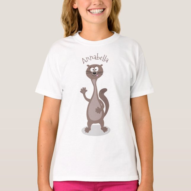 Camiseta Ilustracion personalizado de comadreja divertida (Anverso)
