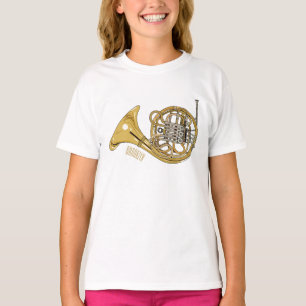 Camiseta Ilustracion personalizado de cuerno francés